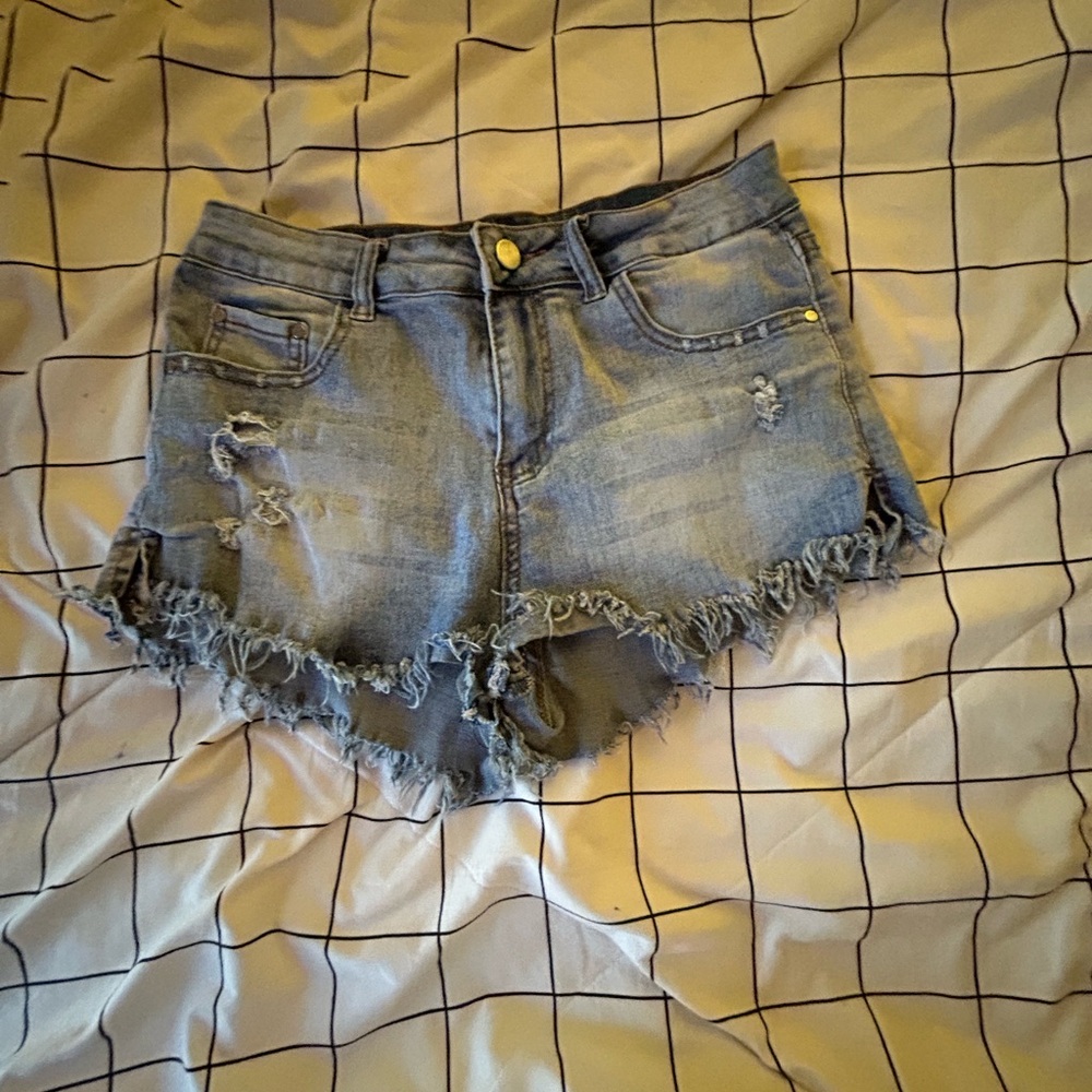 Denim Frayed Women's Shorts